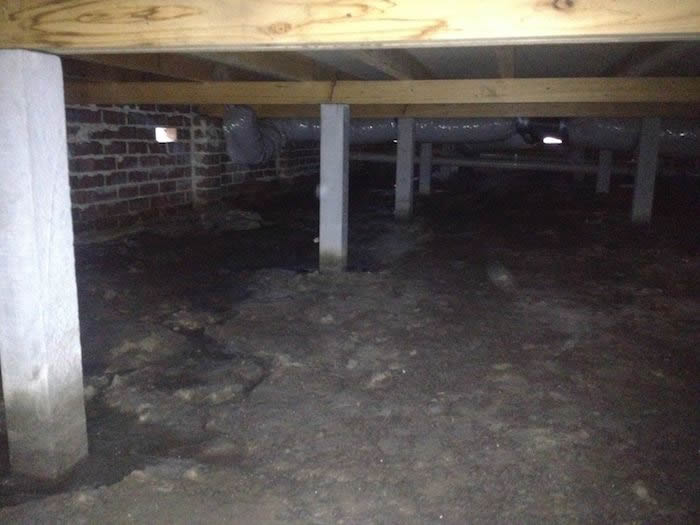 Water in subfloor